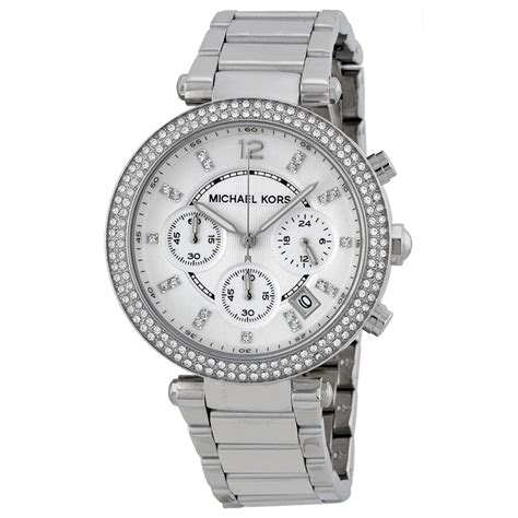 michael kors women's watch mk5353 silver|Michael Kors oversized watch.